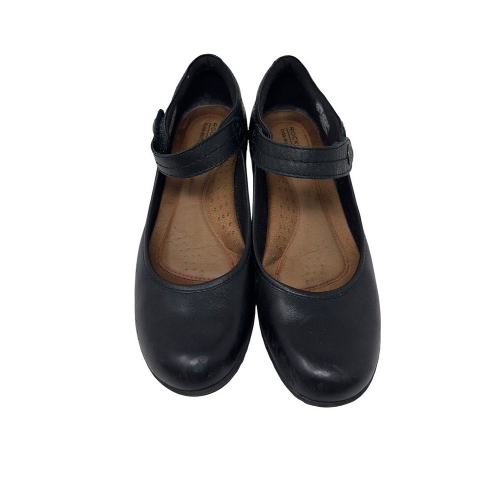 Rockport Cobb Hill Womens‎ Leather Shoes Mary Jane Strap Heels Pumps Brown 7 .5